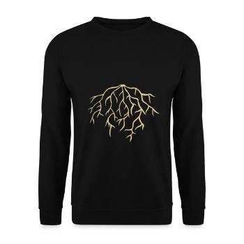 Plant garden root nature leaf organic eco gardener - Unisex Sweatshirt - black - Front - Alina (178cm) & Michal (187cm)