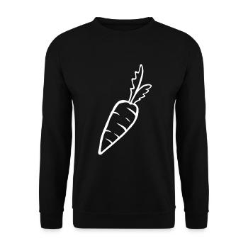 Cadeau sain de nourriture de légumes de racine de carotte de carotte - Sweat-shirt Unisexe - noir - Devant - Alina (178cm) & Michal (187cm)