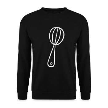 Schneebesen Küche kochen backen Geschenk Hobbykoch - Unisex Pullover - Schwarz - Vorne - Alina (178cm) & Michal (187cm)