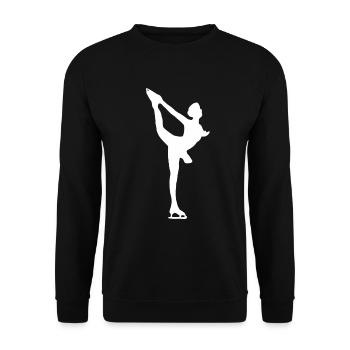 Speed skating skate figure skating - Unisex Sweatshirt - black - Front - Alina (178cm) & Michal (187cm)