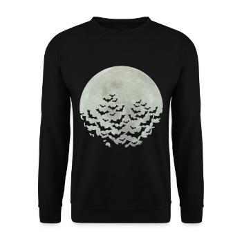 Chauves-souris d'Halloween - Sweat-shirt Unisexe - noir - Devant - Alina (178cm) & Michal (187cm)