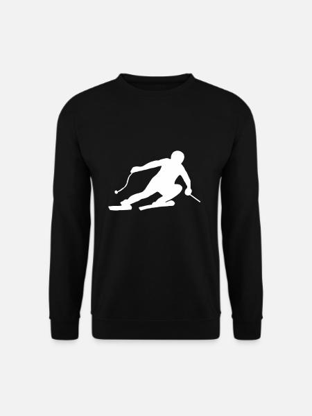Skifahrer Ski Wintersport Skifahren Weihnachten - Unisex Pullover - Schwarz