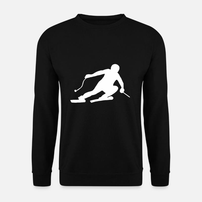 Skifahrer Ski Wintersport Skifahren Weihnachten - Unisex Pullover - Schwarz