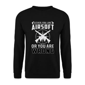 Airsoft Softair Gotcha Paintball Team Idée cadeau - Sweat-shirt Unisexe - noir - Devant - Alina (178cm) & Michal (187cm)