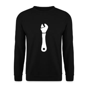 Adjustable wrench wrench tools - Unisex Sweatshirt - black - Front - Alina (178cm) & Michal (187cm)