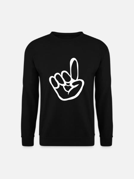 Main signe cadeau signe index - Sweat-shirt Unisexe - noir