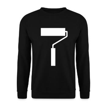 Pinsel Lackieren Maler Lackierer Pinseln Malen - Unisex Pullover - Schwarz - Vorne - Alina (178cm) & Michal (187cm)