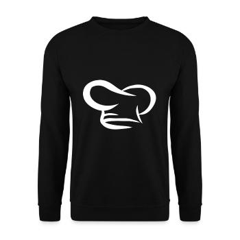 Chef's hat cook star chef cook hobby cook kitchen - Unisex Sweatshirt - black - Front - Alina (178cm) & Michal (187cm)