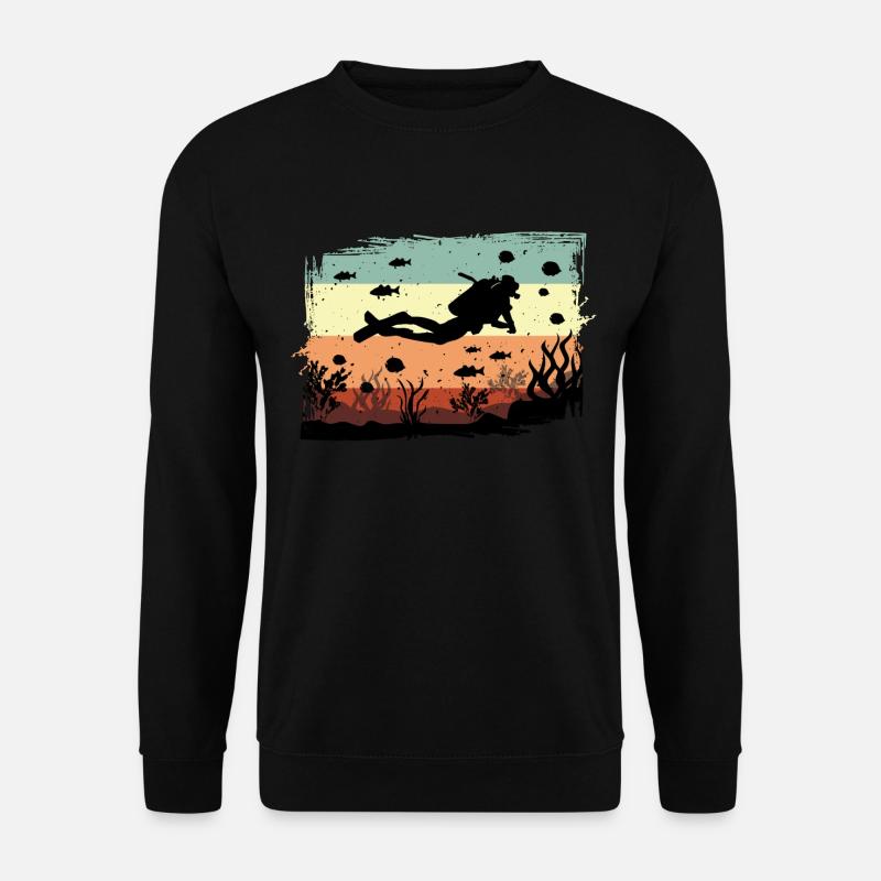 Tauchen Taucher Scuba Meer Wasser Geschenkidee - Unisex Pullover - Schwarz