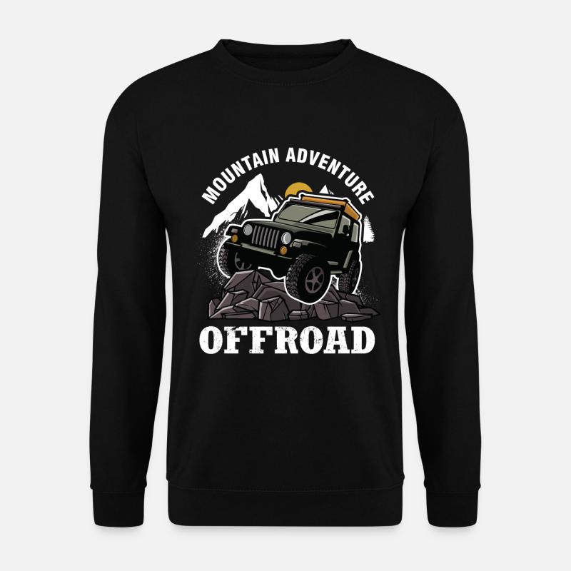 Geländewagen Jeep Offroad Geschenk - Unisex Pullover - Schwarz