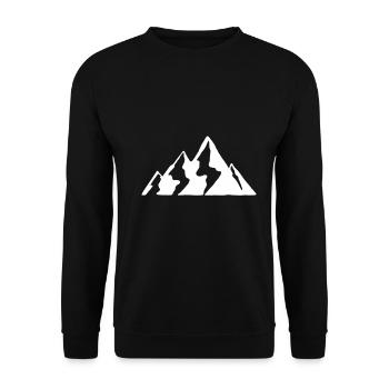 Mountain hiking mountaineering mountain range hike mountains - Unisex Sweatshirt - black - Front - Alina (178cm) & Michal (187cm)