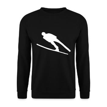 Ski jumping ski jumper winter sports ski ski flying - Unisex Sweatshirt - black - Front - Alina (178cm) & Michal (187cm)