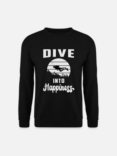 Taucher Scuba Tauchen Wasser Meer Geschenkidee - Unisex Pullover - Schwarz