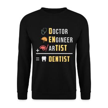 Dentist teeth tooth dentist doctor gift idea - Unisex Sweatshirt - black - Front - Alina (178cm) & Michal (187cm)