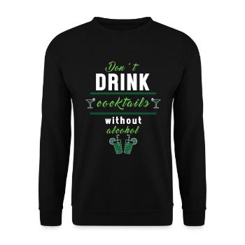 cocktail - Unisex Sweatshirt - black - Front - Alina (178cm) & Michal (187cm)