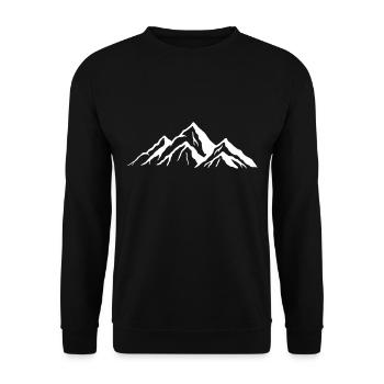 Mountain mountaineering mountains hiking landscape mountain range - Unisex Sweatshirt - black - Front - Alina (178cm) & Michal (187cm)