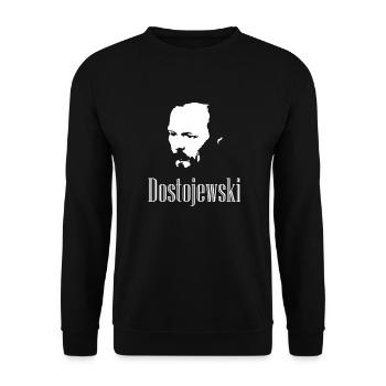 Dostoevsky Picture - Unisex Sweatshirt - black - Front - Alina (178cm) & Michal (187cm)