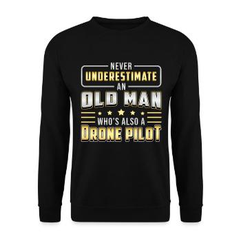 Drone Drone Drone Pilote de drone hobby idée cadeau - Sweat-shirt Unisexe - noir - Devant - Alina (178cm) & Michal (187cm)