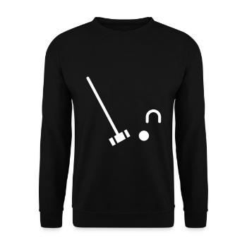 Croquet Sport Croquet Bat Croquet Crocket - Unisex Sweatshirt - black - Front - Alina (178cm) & Michal (187cm)