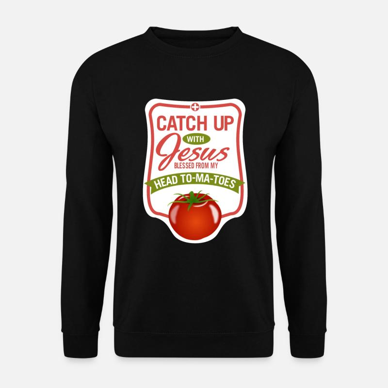 Aufholjagd Jesus Kopf an Zehen Tomate - Unisex Pullover - Schwarz