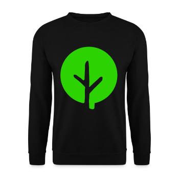 Plant green organic gardener eco leaf nature garden - Unisex Sweatshirt - black - Front - Alina (178cm) & Michal (187cm)