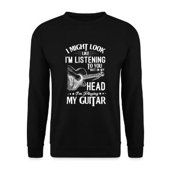 Guitar electric guitar funny musician sayings - Unisex Sweatshirt - black - Front - Alina (178cm) & Michal (187cm)