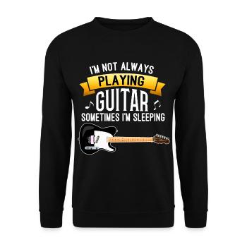 Guitare musique plectre guitare électrique basse électrique - Sweat-shirt Unisexe - noir - Devant - Alina (178cm) & Michal (187cm)