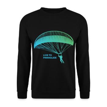 Vivre pour le parapente - parapente - Sweat-shirt Unisexe - noir - Devant - Alina (178cm) & Michal (187cm)