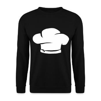 Kochen Koch Bäcker Geschenk Kochhut Köchin Backen - Unisex Pullover - Schwarz - Vorne - Alina (178cm) & Michal (187cm)