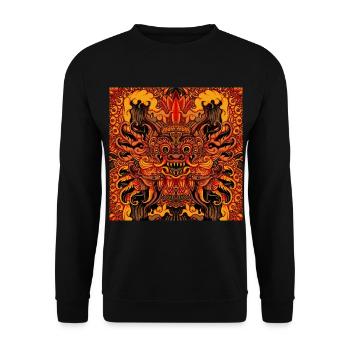 orange Bali - Unisex Sweatshirt - black - Front - Alina (178cm) & Michal (187cm)