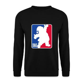 Santa Claus Weihnacht Christmas XMAS - Unisex Sweatshirt - black - Front - Alina (178cm) & Michal (187cm)
