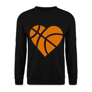Basketball player basketball heart basketball lover - Unisex Sweatshirt - black - Front - Alina (178cm) & Michal (187cm)