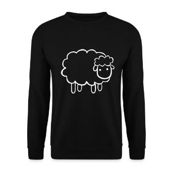 Sheep gift animal little sheep farm shepherd - Unisex Sweatshirt - black - Front - Alina (178cm) & Michal (187cm)