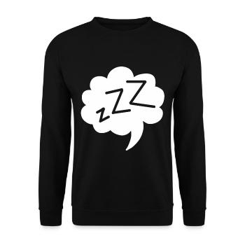 Sleeping tired sleepy lazy sleep gift night - Unisex Sweatshirt - black - Front - Alina (178cm) & Michal (187cm)