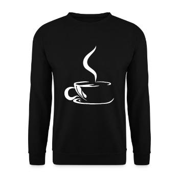 Coffee bean gift coffee cup caffeine coffee - Unisex Sweatshirt - black - Front - Alina (178cm) & Michal (187cm)