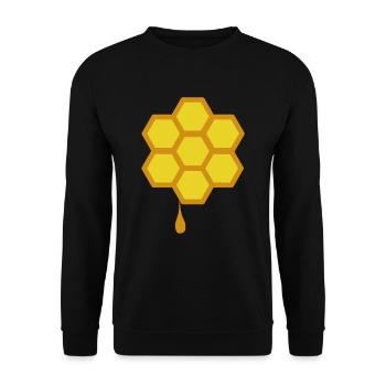 Miel abeille cadeau nid d'abeille insectes apiculteur - Sweat-shirt Unisexe - noir - Devant - Alina (178cm) & Michal (187cm)