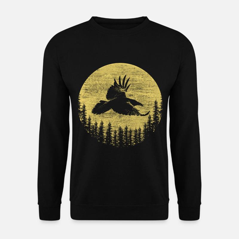 Rabe Seele Tier - Unisex Pullover - Schwarz