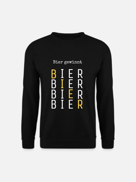 Bier gewinnt! - Unisex Pullover - Schwarz