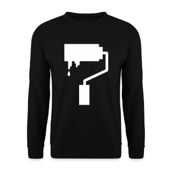Pinsel Streichen Farbe Maler und Lackierer Malen - Unisex Pullover - Schwarz - Vorne - Alina (178cm) & Michal (187cm)