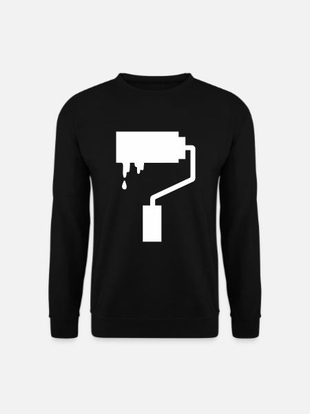 Pinsel Streichen Farbe Maler und Lackierer Malen - Unisex Pullover - Schwarz