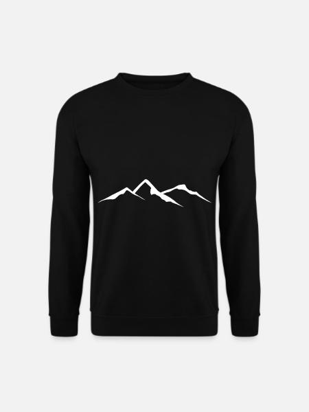 Berg Wandern Gebirge Bergsteigen Landschaft Berge - Unisex Pullover - Schwarz