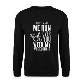 Wheelchair - wheelchair - Unisex Sweatshirt - black - Front - Alina (178cm) & Michal (187cm)