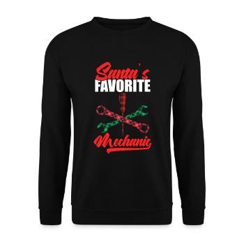 Mécanicien préféré du père Noël, joyeux Noël, - Sweat-shirt Unisexe - noir - Devant - Alina (178cm) & Michal (187cm)