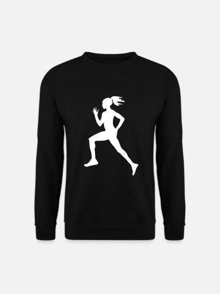 Joggerin laufen fit joggen Cardio Training rennen - Unisex Pullover - Schwarz