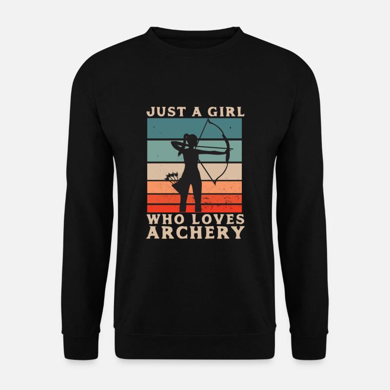 Bogenschießen - Archery - Pfeil und Bogen - Unisex Pullover - Schwarz