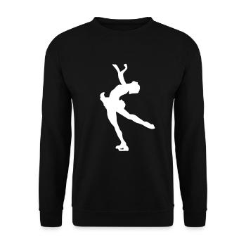 Ice skating figure skating figure skating figure skating figure skating - Unisex Sweatshirt - black - Front - Alina (178cm) & Michal (187cm)