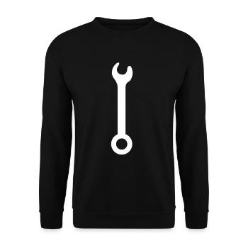 Craftsman wrench craft tool - Unisex Sweatshirt - black - Front - Alina (178cm) & Michal (187cm)