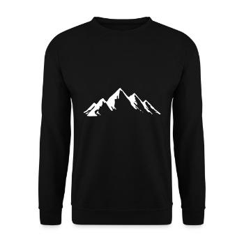 Mountain Landscape Mountains Hiking Mountains Mountaineering - Unisex Sweatshirt - black - Front - Alina (178cm) & Michal (187cm)