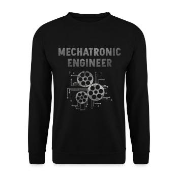 Mechatronics engineer gift - Unisex Sweatshirt - black - Front - Alina (178cm) & Michal (187cm)