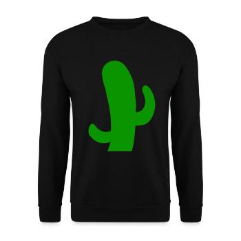 Wüste dornig Kakteen Cactus Stachelig Kaktus - Unisex Pullover - Schwarz - Vorne - Alina (178cm) & Michal (187cm)